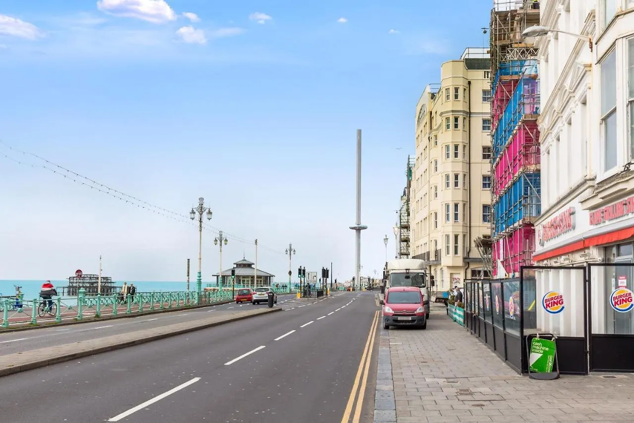 Lägenhet Beautiful Sea View Kingsize Bed Central One Bedroom Holiday Flat Brighton Storbritannien